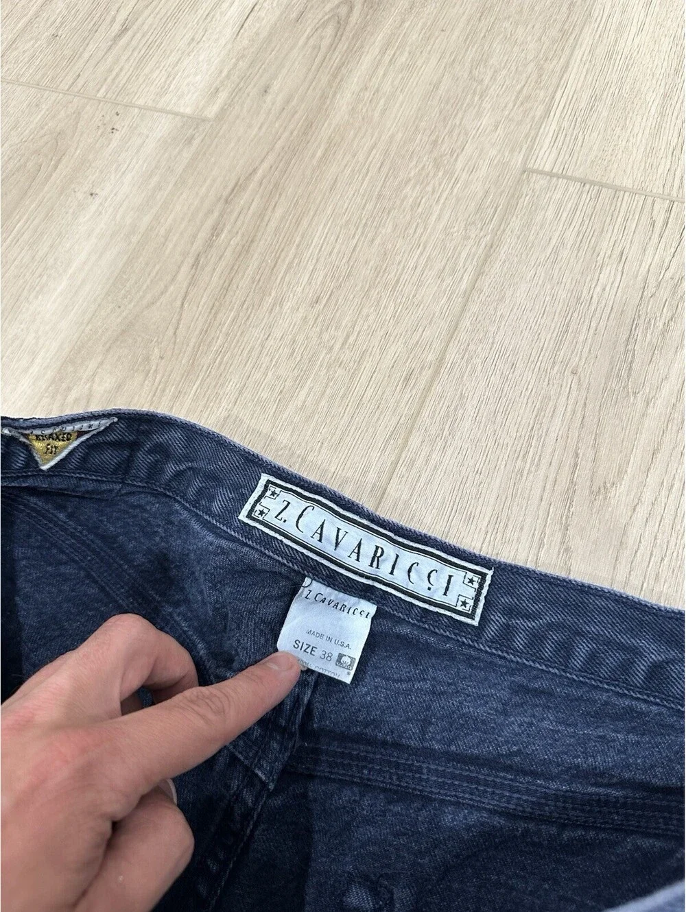 USA Vintage Z. Cavaricci 1980s High Waisted Tapered Jean Size 35x33